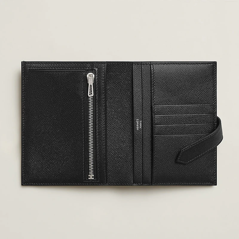 Hermes Bearn Compact Monochrome Wallet - Image 36