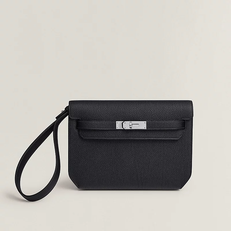 Hermes Kelly Depeches 25 Monochrome Pouch - Image 9