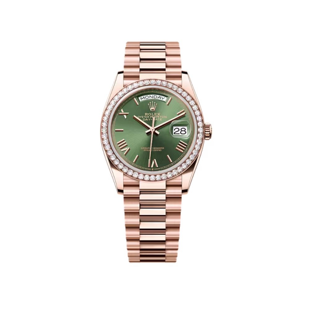 Rolex Day-Date 36 – Green Dial and Diamonds Ref. 128345RBR-0085